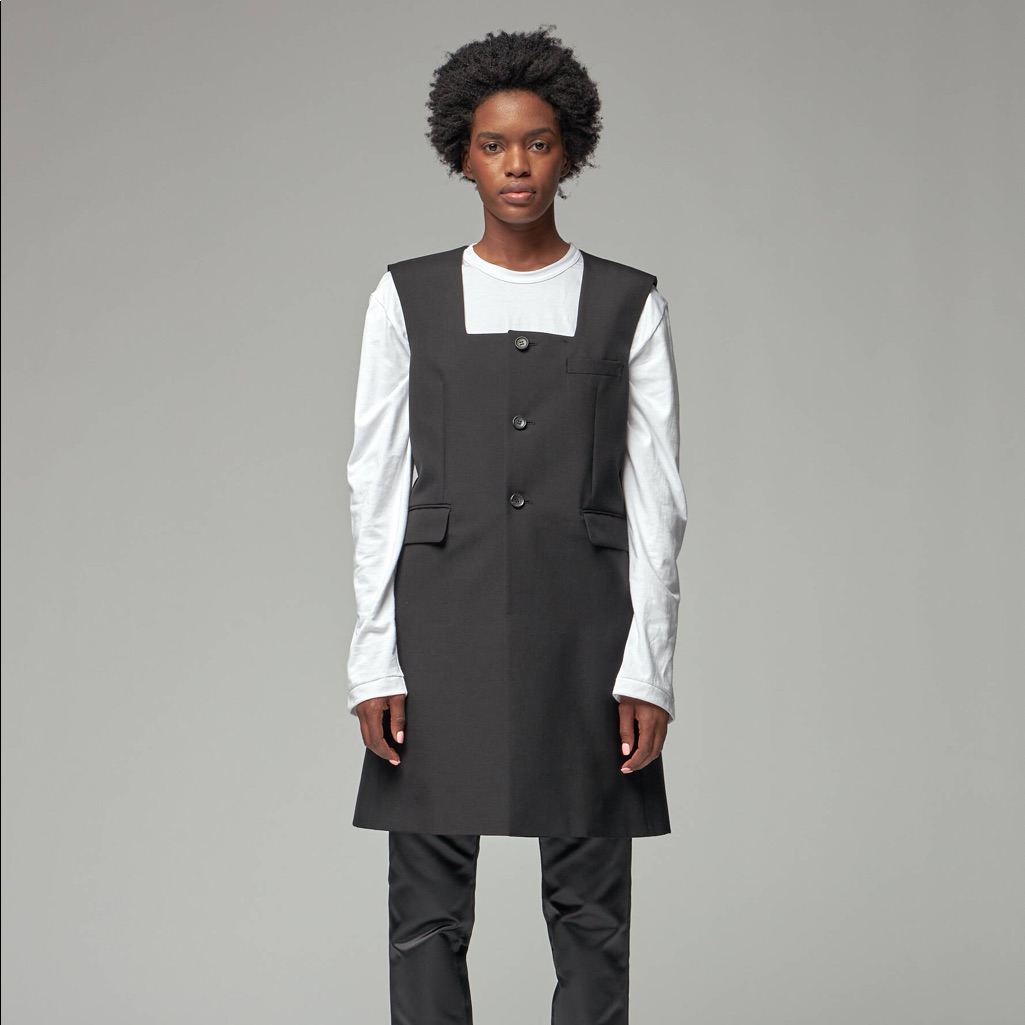Comme Des Garons Square-Neck Wool- Twill Jacket S